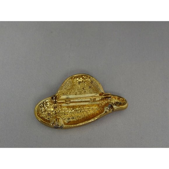 Red Hat Vintage Fashion Jewelry Pin Brooch Flower - Picture 4 of 4